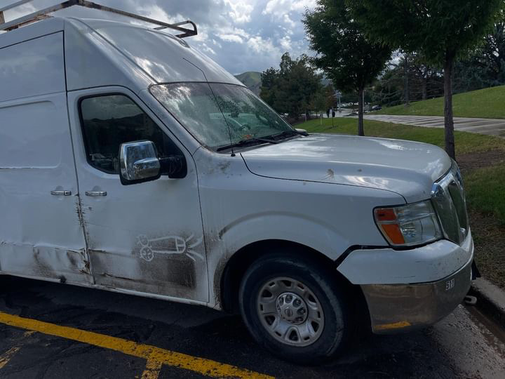 a car with a drawing on it